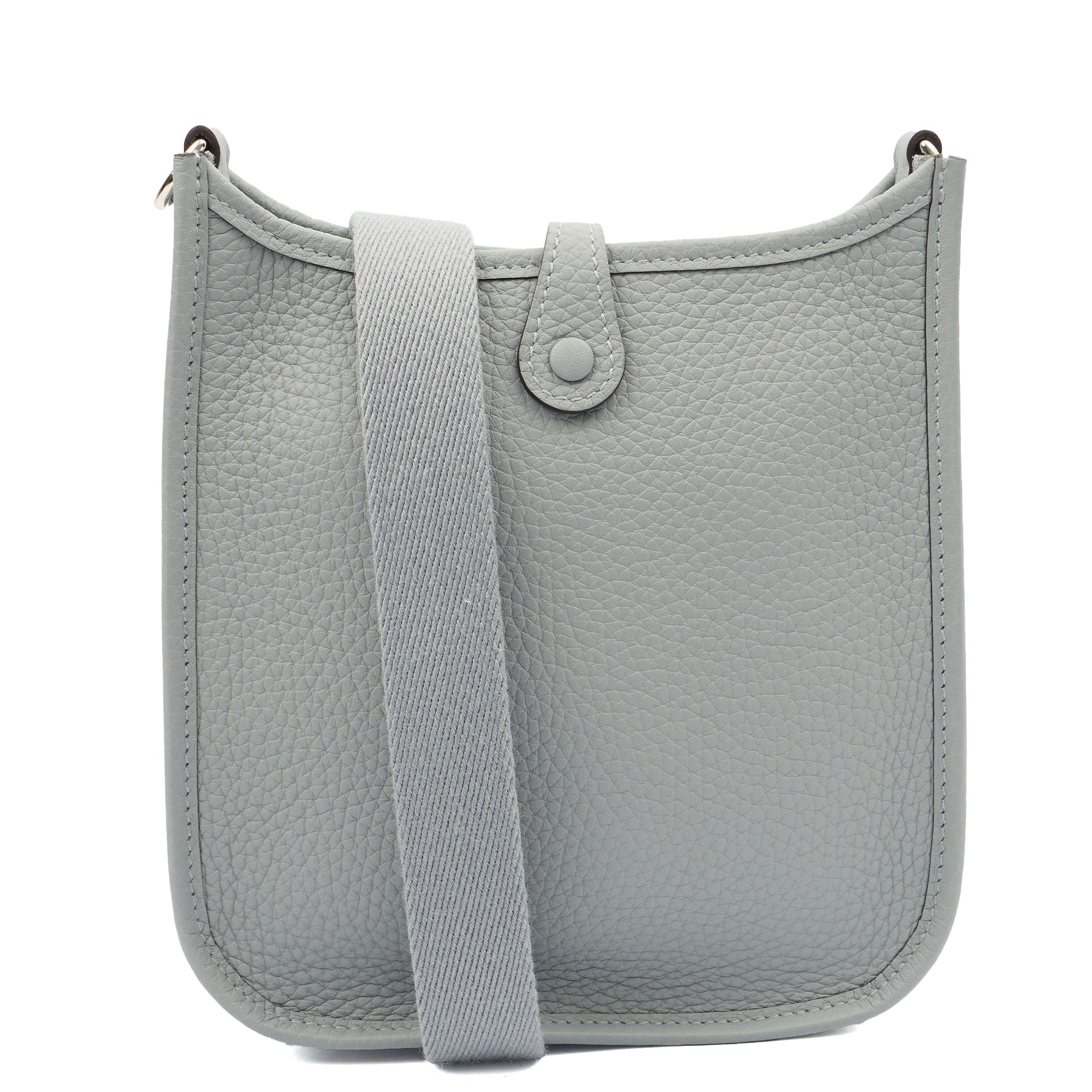 Hermes Evelyne 16 (TPM) in Gris Pantin, Clemence Leather — Back View