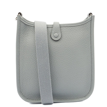 Hermes Evelyne 16 (TPM) in Gris Pantin, Clemence Leather — Back View