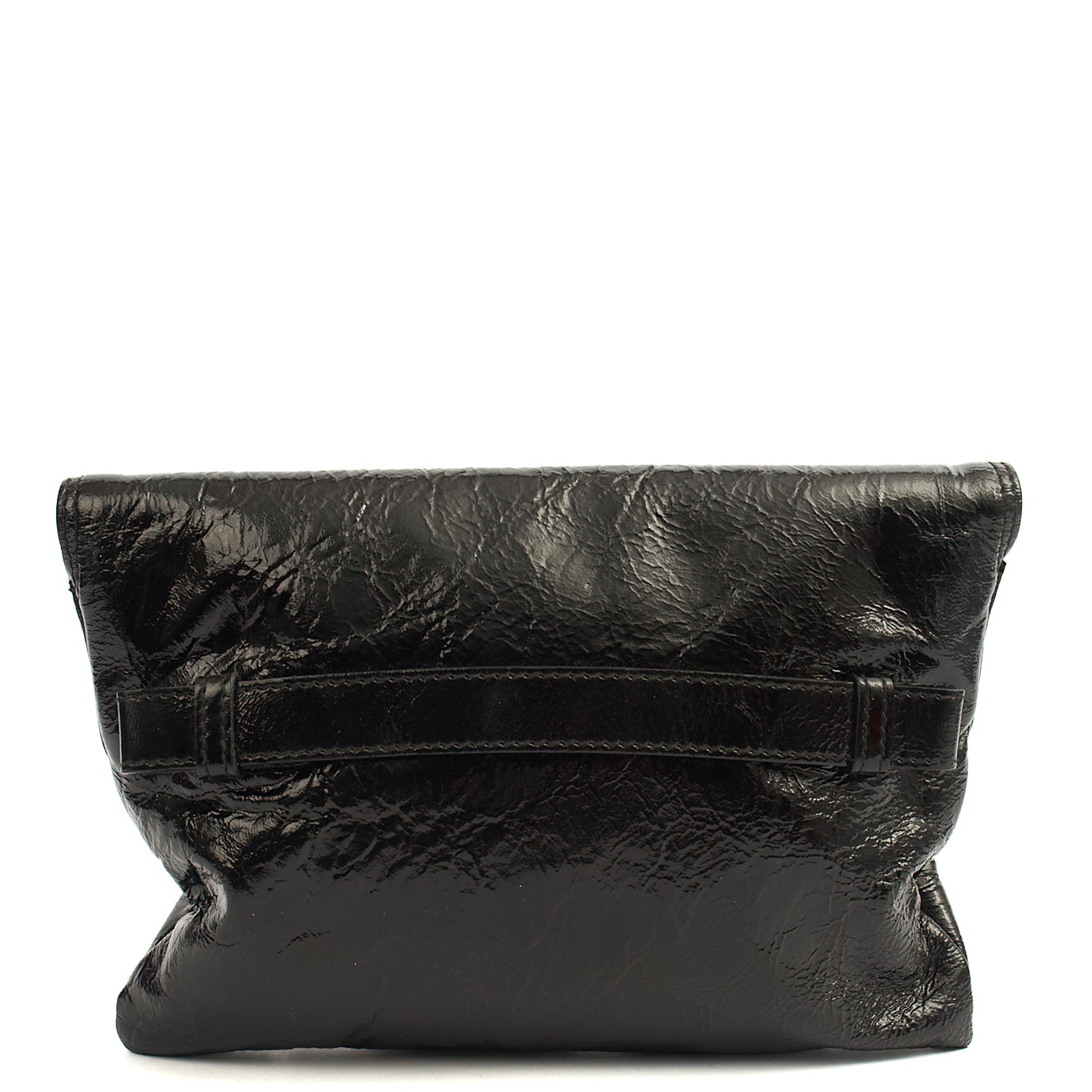Chloe Clutch C Clutch in Black, Patent Leather — Top View