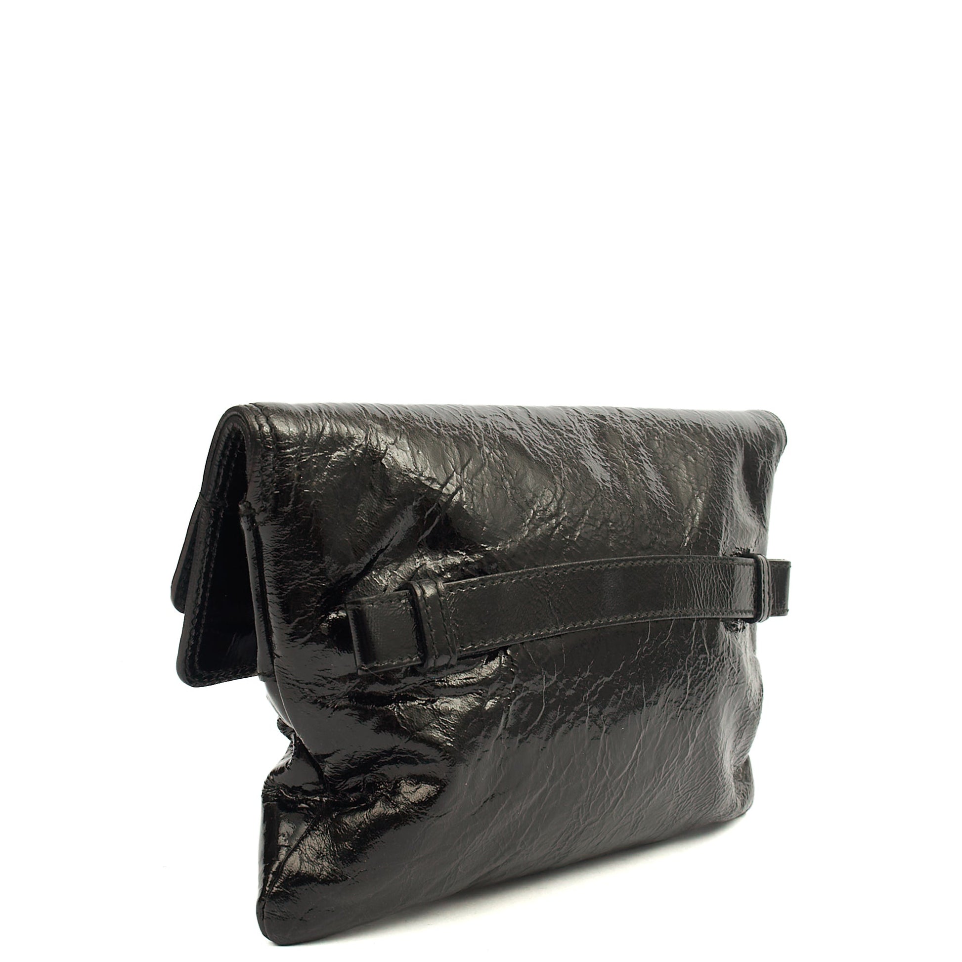 Chloe Clutch C Clutch in Black, Patent Leather — Back View
