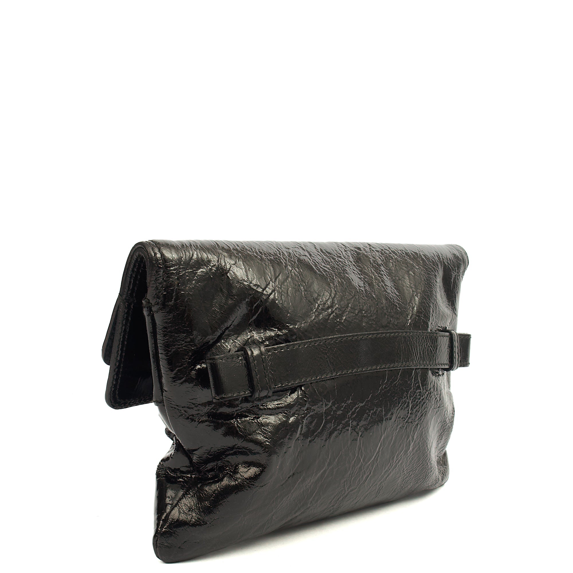 Chloe Clutch C Clutch in Black, Patent Leather — Back View