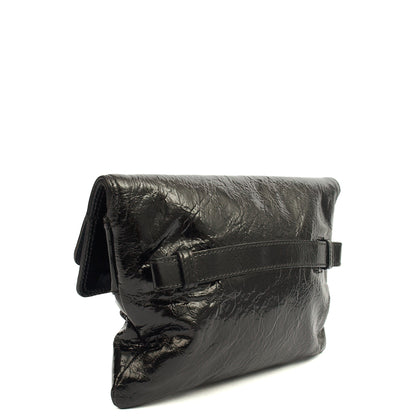 Chloe Clutch C Clutch in Black, Patent Leather — Back View