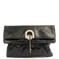 Chloe Clutch C Clutch in Black, Patent Leather — Front View