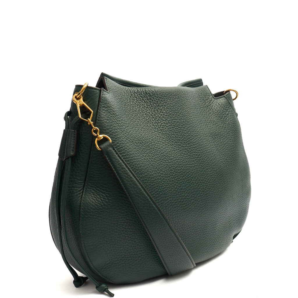 Mulberry Top Handle Iris Hobo in Mulberry Green, Calfskin Leather — Back View