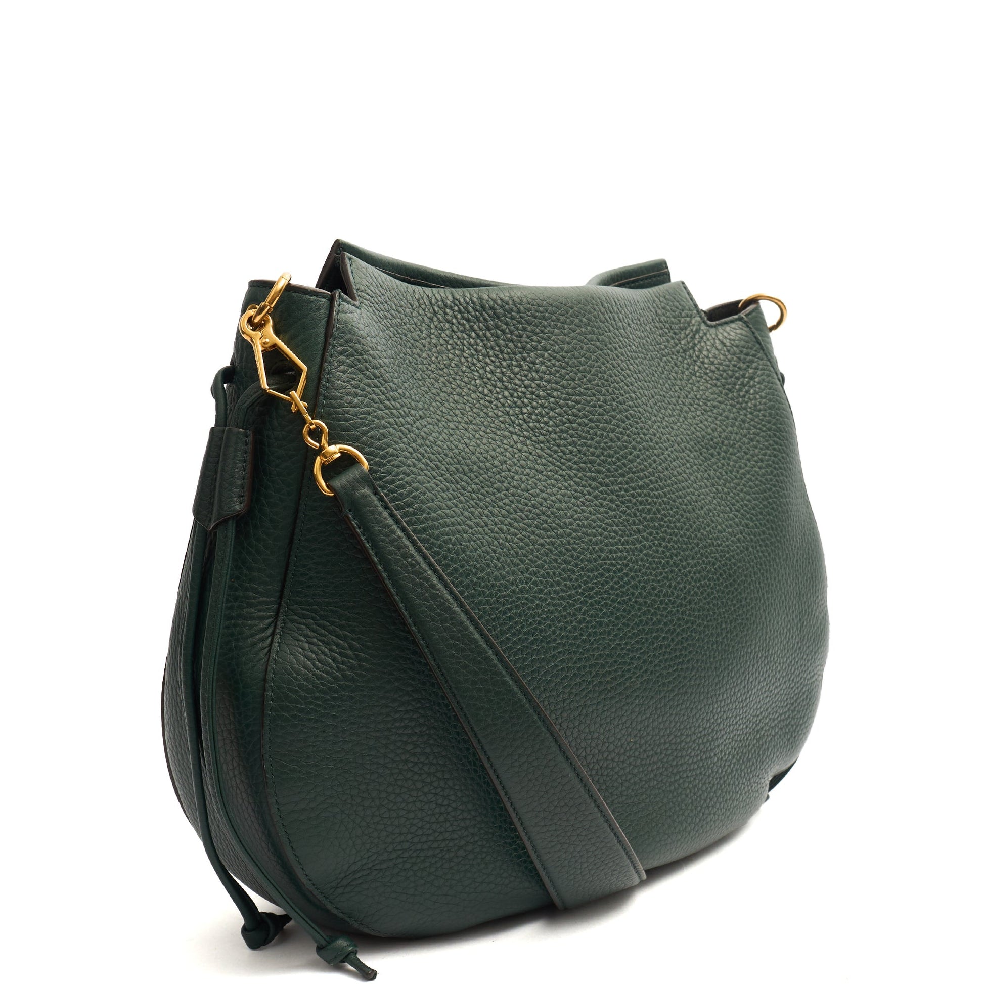 Mulberry Top Handle Iris Hobo in Mulberry Green, Calfskin Leather — Back View