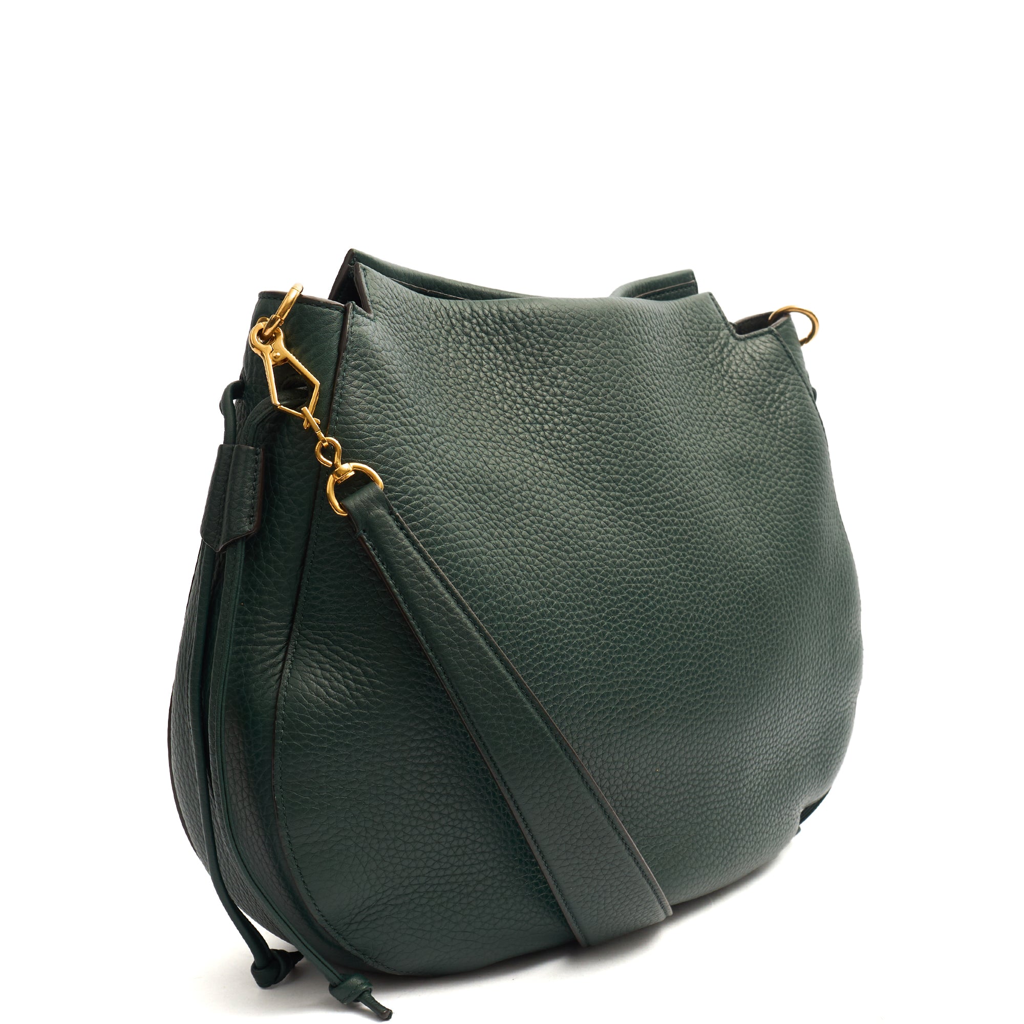 Mulberry Top Handle Iris Hobo in Mulberry Green, Calfskin Leather — Back View