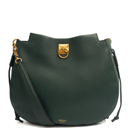 Mulberry Top Handle Iris Hobo in Mulberry Green, Calfskin Leather — Front View