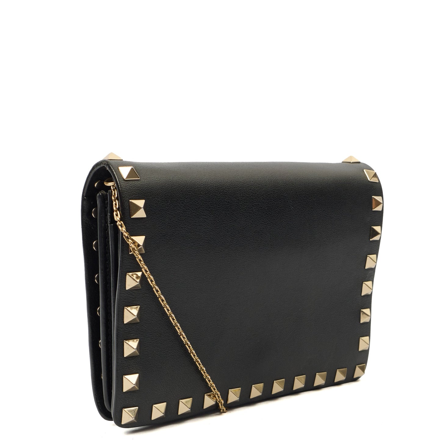 Valentino Cross Body Rockstud Crossbody Bag - Small in Black, Calfskin — Side View