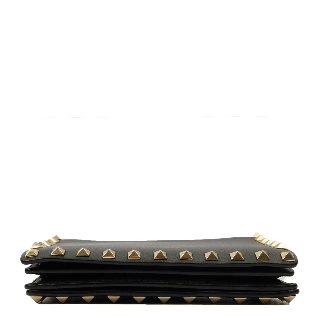Valentino Cross Body Rockstud Crossbody Bag - Small in Black, Calfskin — Top View