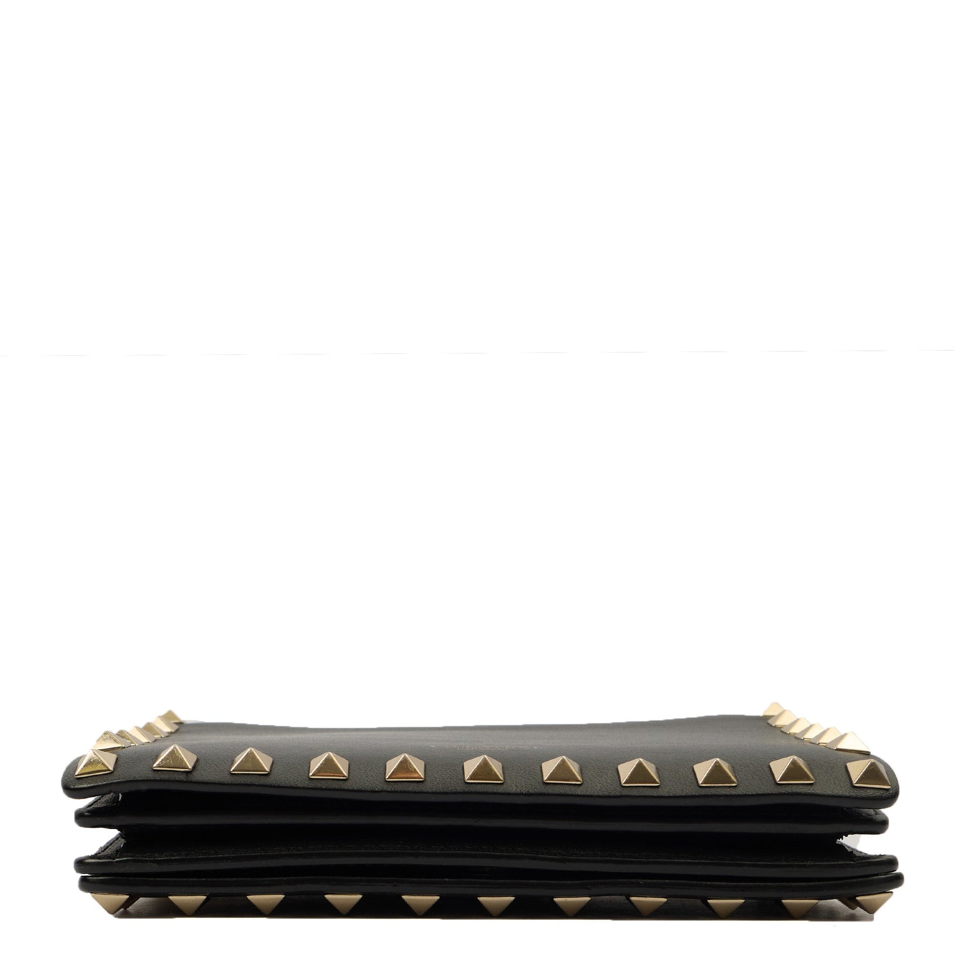 Valentino Cross Body Rockstud Crossbody Bag - Small in Black, Calfskin — Top View
