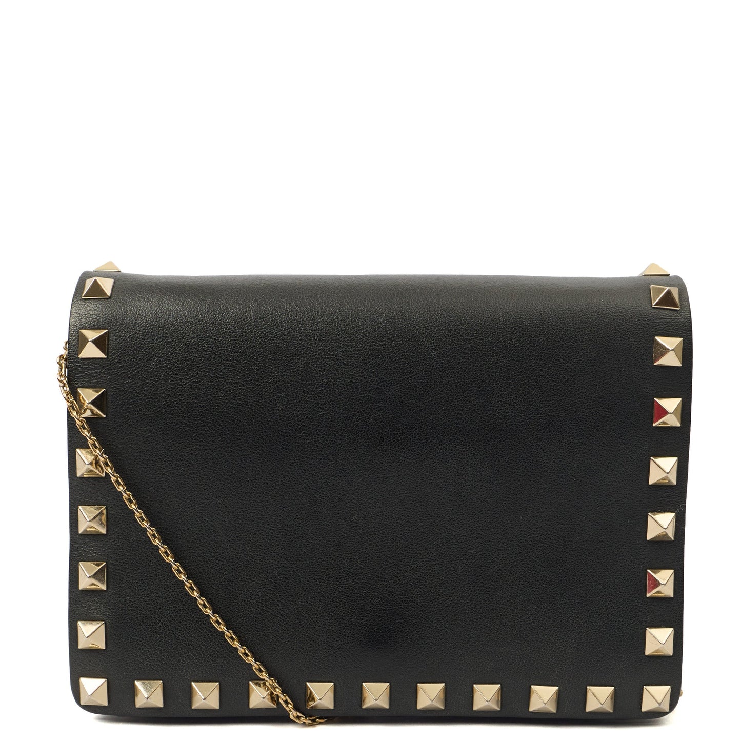 Valentino Cross Body Rockstud Crossbody Bag - Small in Black, Calfskin — Front View