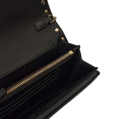 Valentino Cross Body Rockstud Crossbody Bag - Small in Black, Calfskin — Detail View