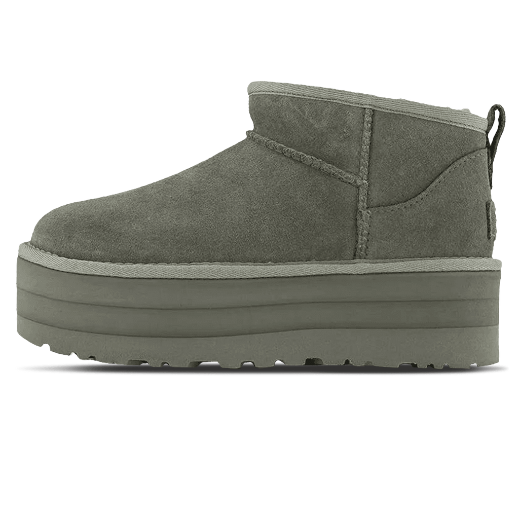 UGG Classic Mini Platform Boot Moss Green (Wmns) — UK 1 — Front View
