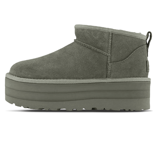 UGG Classic Mini Platform Boot Moss Green (Wmns) — UK 1 — Front View