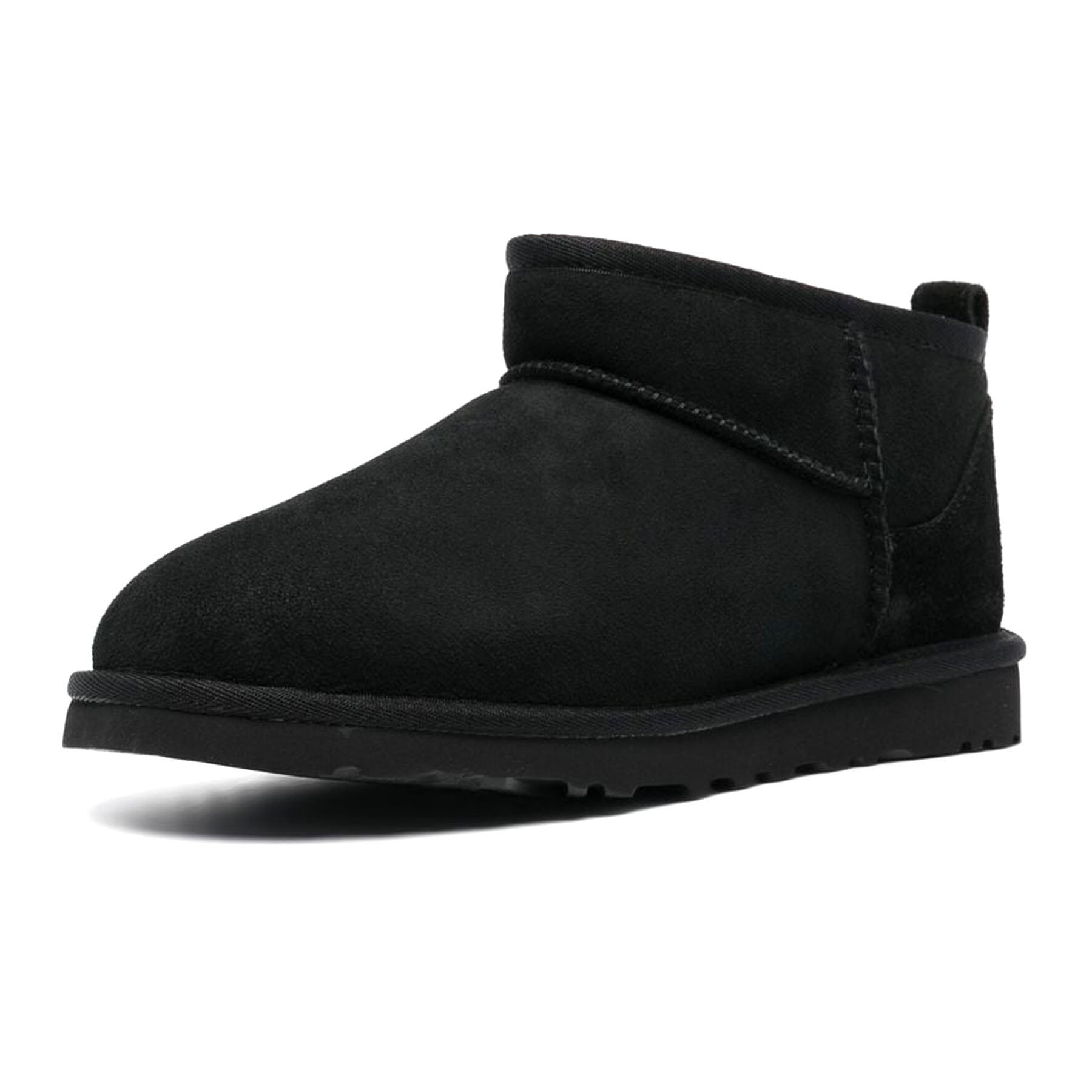 UGG Classic Ultra Mini Black (Wmns) — UK 1 — Side View