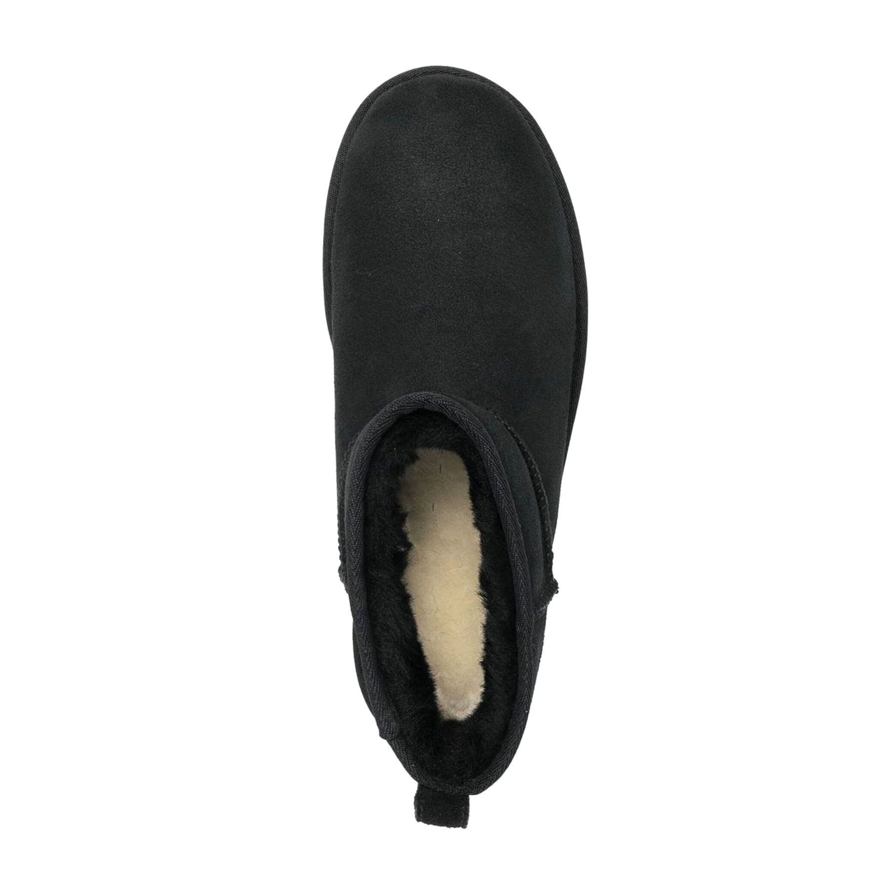 UGG Classic Ultra Mini Black (Wmns) — UK 1 — Top View
