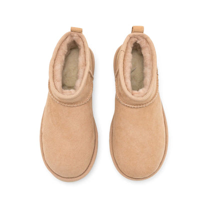 UGG Classic Ultra Mini Brown Driftwood (Wmns) — UK 1 — Back View