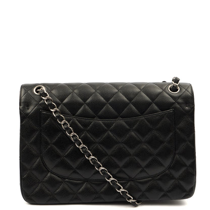 Chanel Shoulder Bag Classic Double Flap - Large in Black, Caviar Leather — Alternate View 15