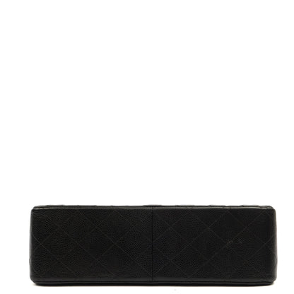 Chanel Shoulder Bag Classic Double Flap - Large in Black, Caviar Leather — Alternate View 16