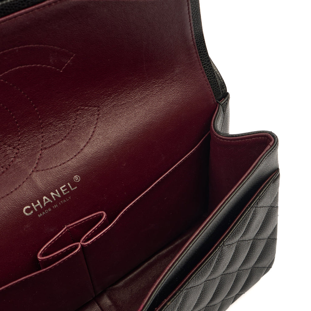 Chanel Shoulder Bag Classic Double Flap - Large in Black, Caviar Leather — Alternate View 21