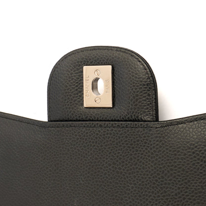 Chanel Shoulder Bag Classic Double Flap - Large in Black, Caviar Leather — Alternate View 8