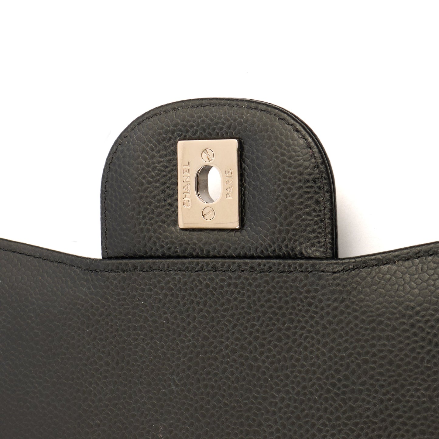 Chanel Shoulder Bag Classic Double Flap - Large in Black, Caviar Leather — Alternate View 19