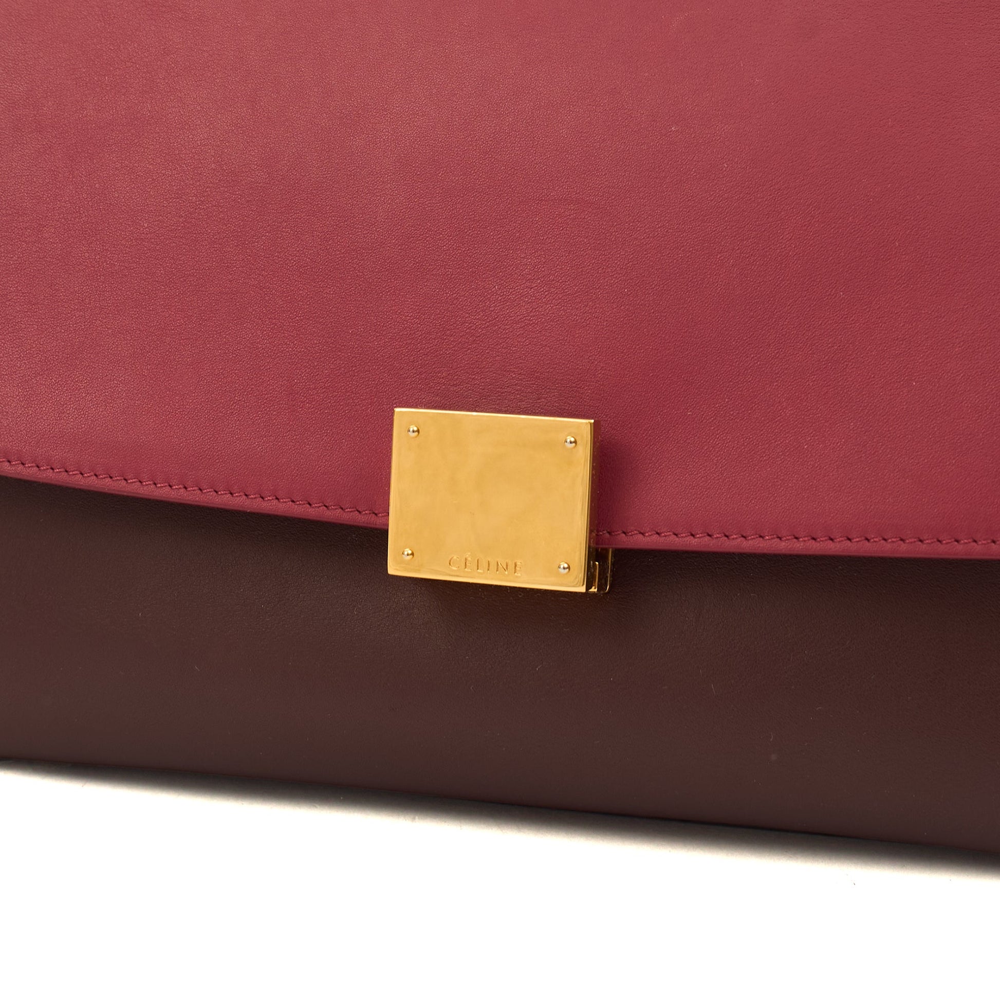 Celine Top Handle Trapeze - Medium in Red, Leather — Alternate View 12