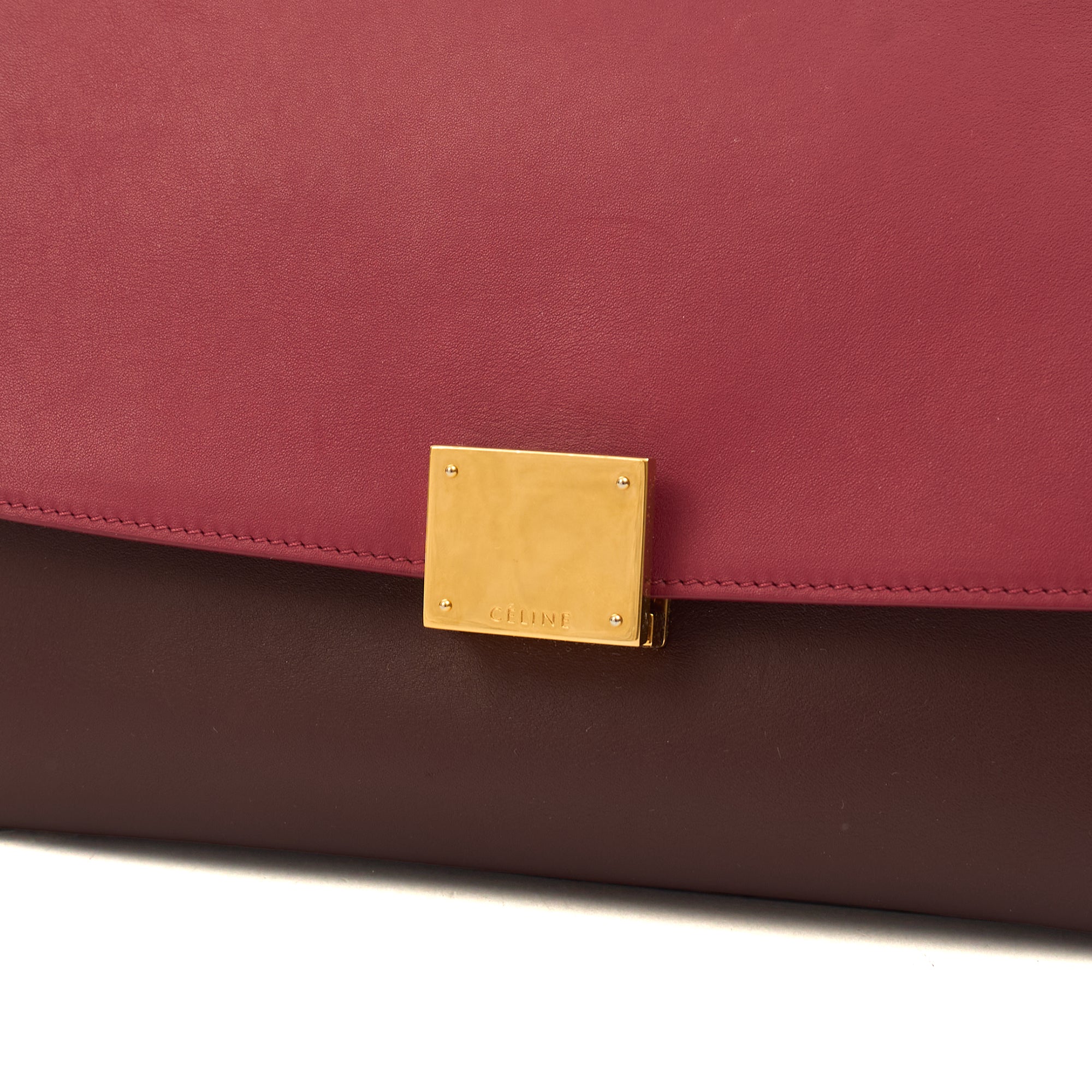 Celine Top Handle Trapeze - Medium in Red, Leather — Alternate View 12