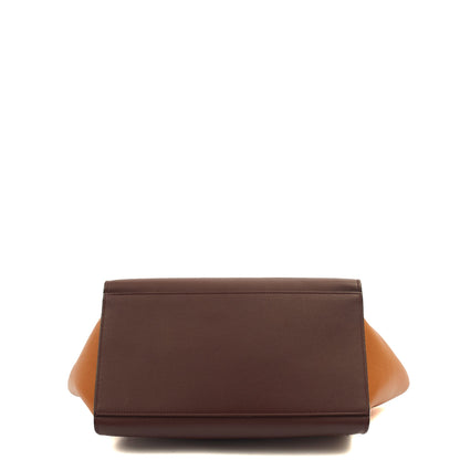 Celine Top Handle Trapeze - Medium in Red, Leather — Top View