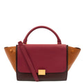 Celine Top Handle Trapeze - Medium in Red, Leather — Front View