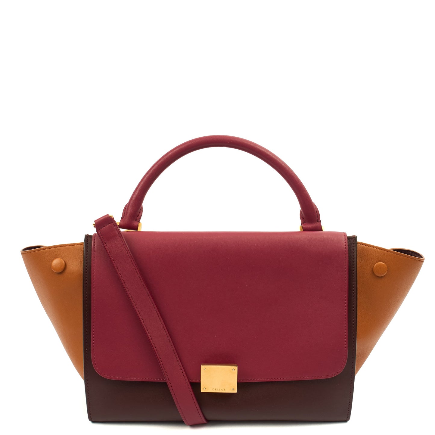 Celine Top Handle Trapeze - Medium in Red, Leather — Alternate View 13