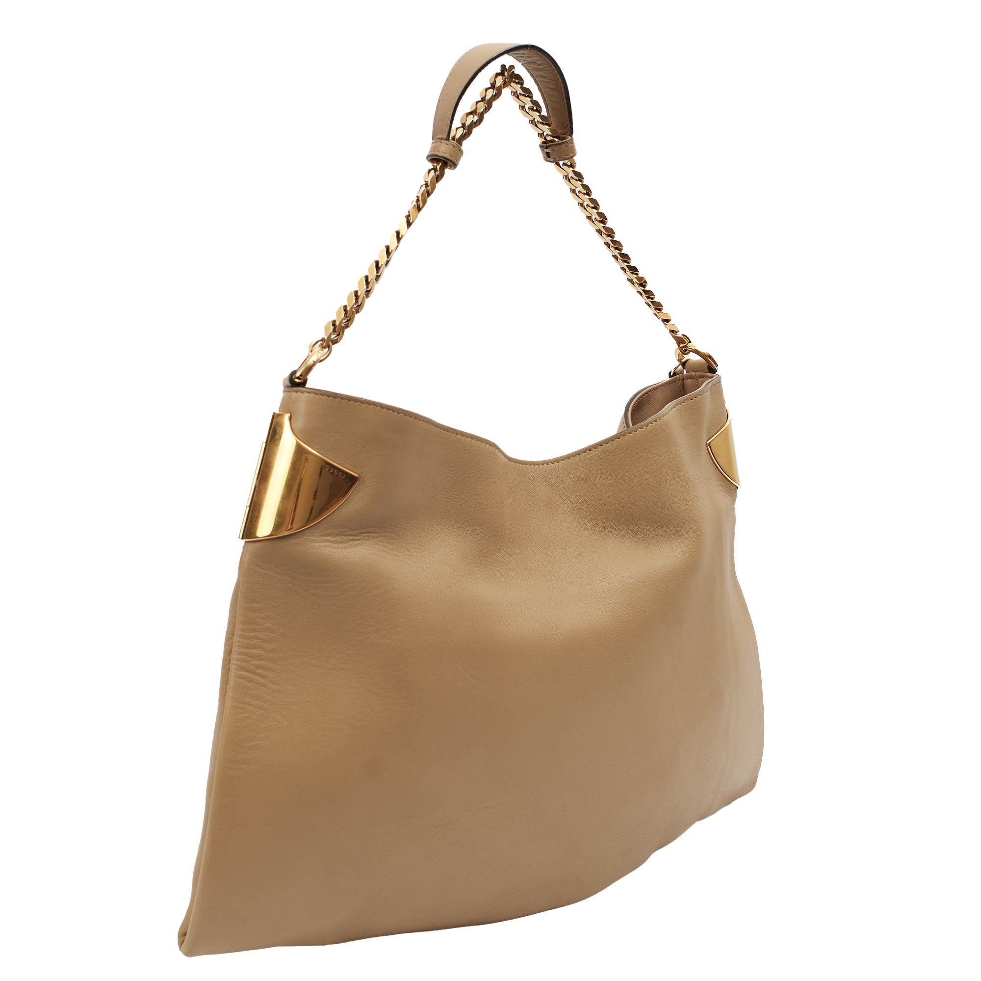 Gucci Shoulder Bag Tote in Neutral, Leather — Side View
