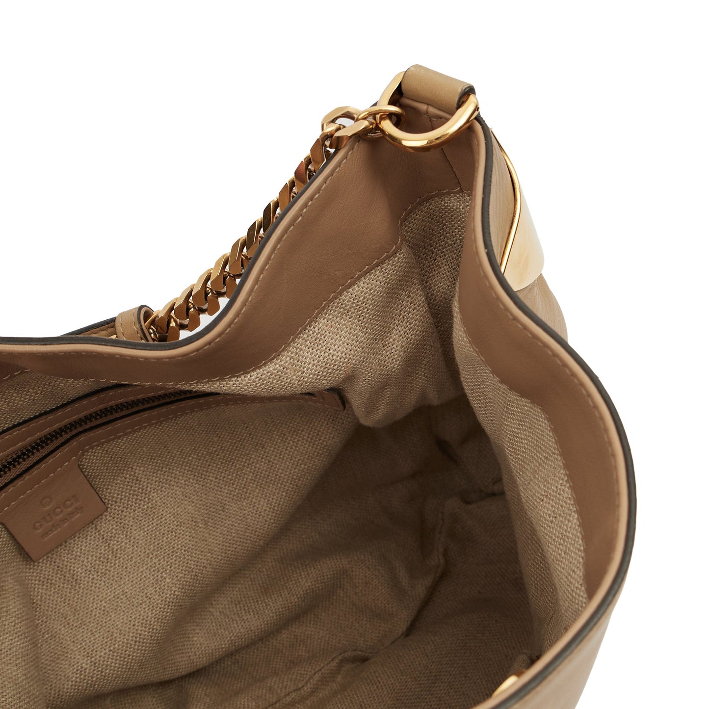 Gucci Shoulder Bag Tote in Neutral, Leather — Detail View