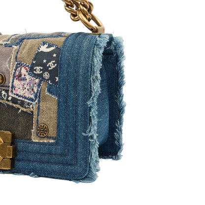 Chanel Shoulder Bag Boy - Small in Blue, Fabric — Alternate View 14