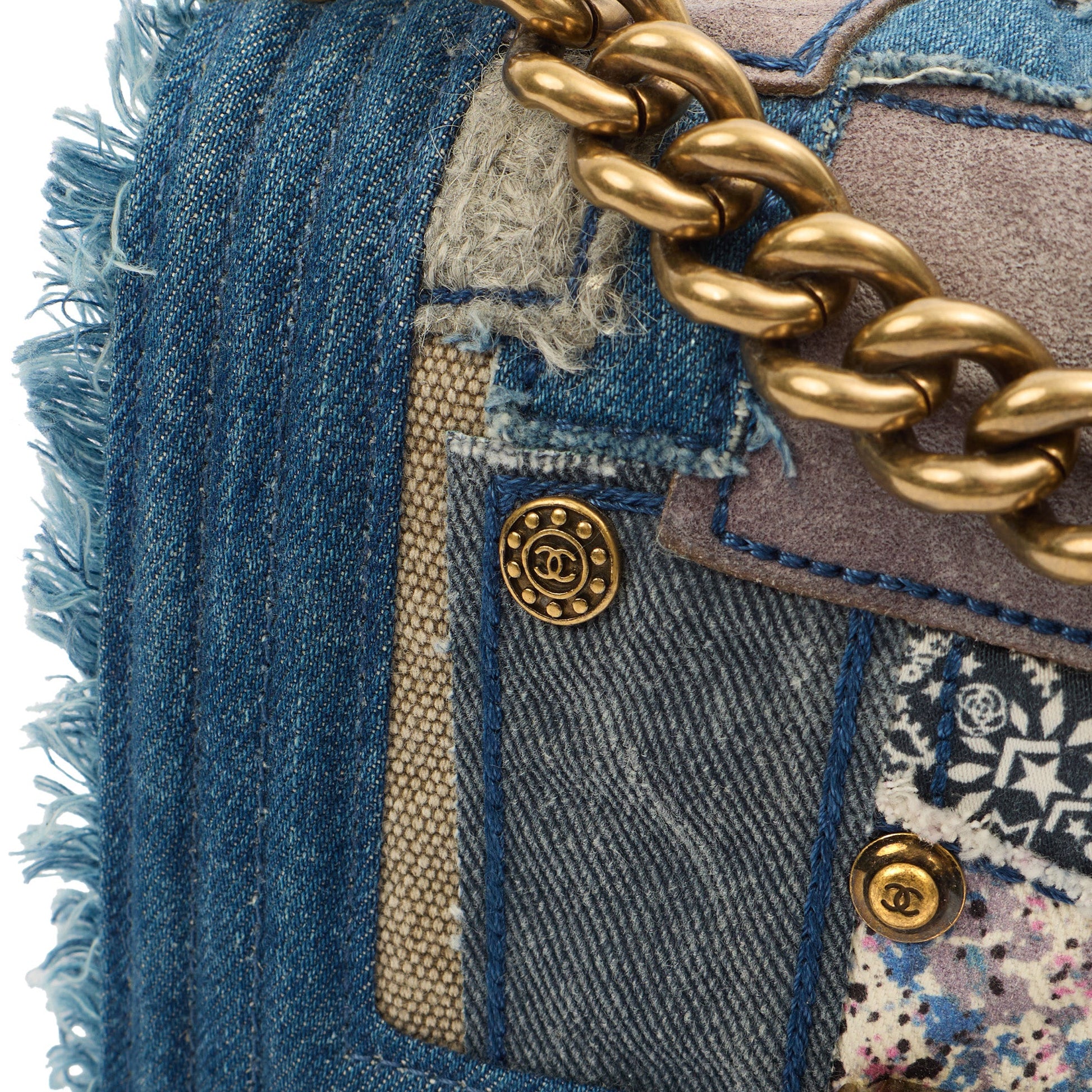Chanel Shoulder Bag Boy - Small in Blue, Fabric — Alternate View 17