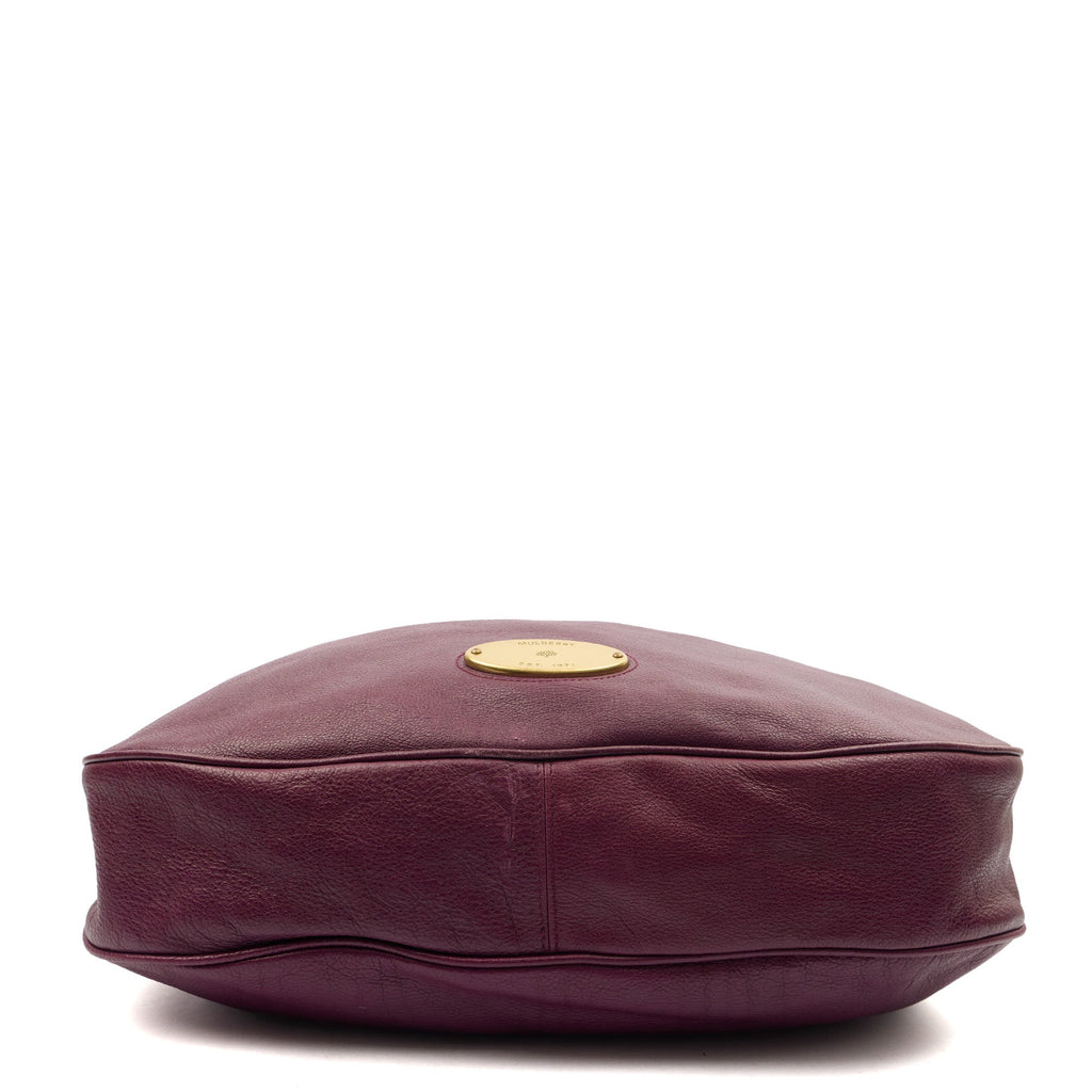 Mulberry Tote Mitzy Tote in Purple, Calfskin Leather — Top View