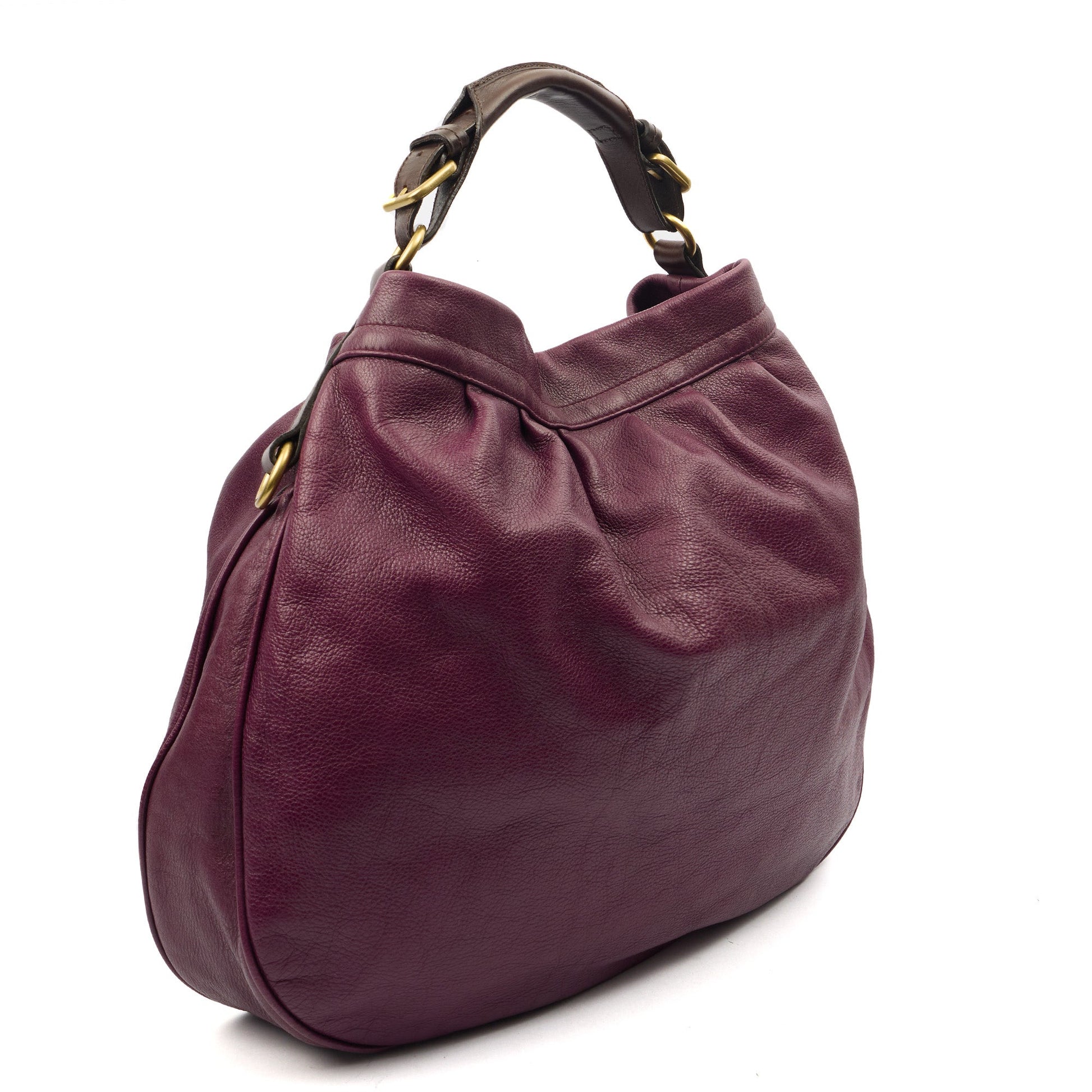Mulberry Tote Mitzy Tote in Purple, Calfskin Leather — Side View