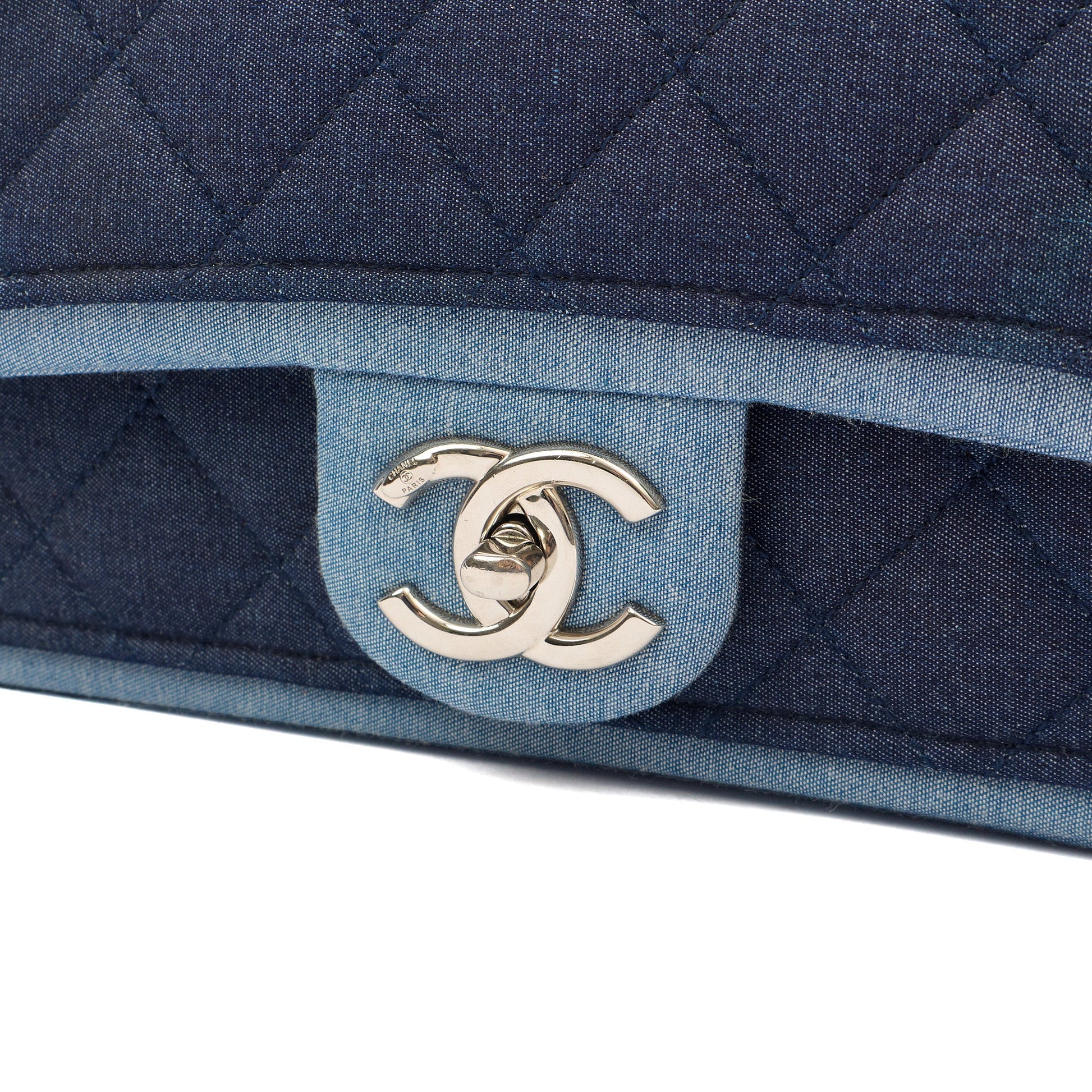 Chanel Cross Body Flap Bag in Navy, Canvas — Alternate View 19