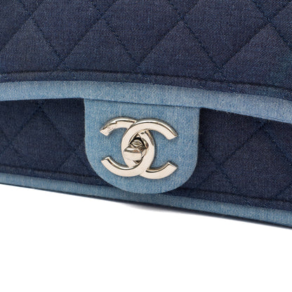 Chanel Cross Body Flap Bag in Navy, Canvas — Alternate View 19