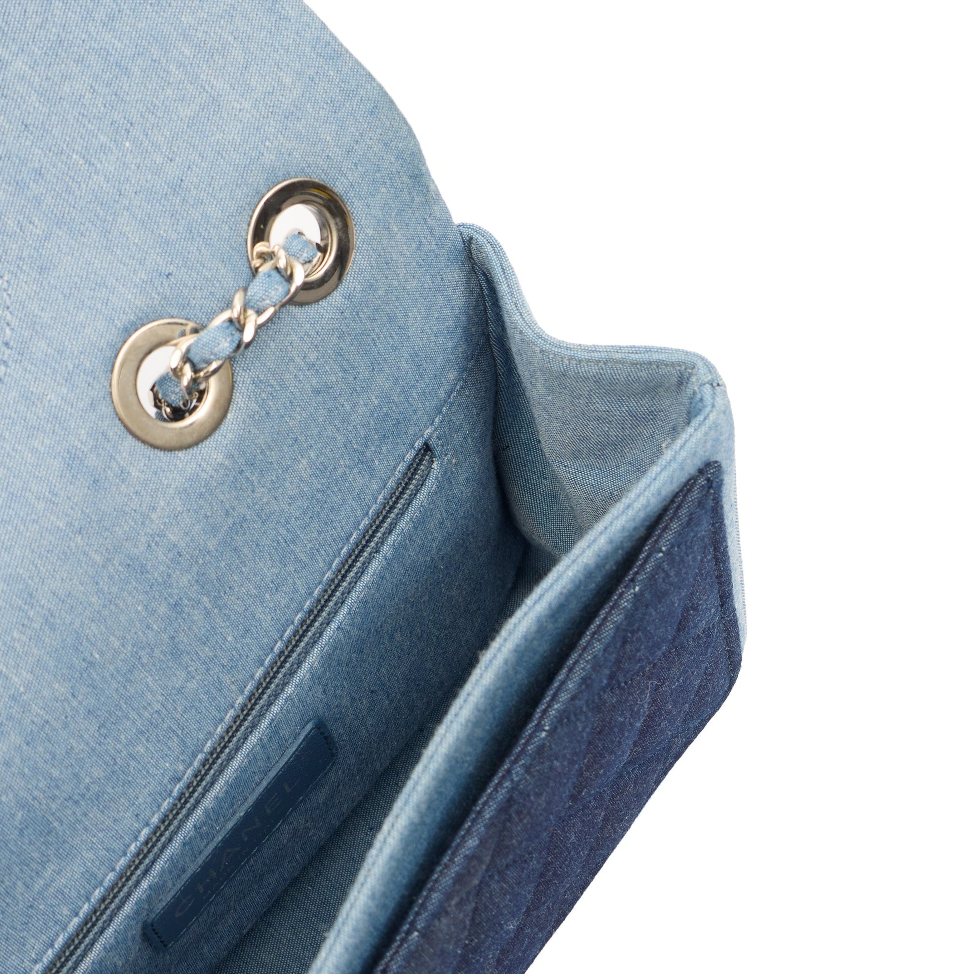 Chanel Cross Body Flap Bag in Navy, Canvas — Alternate View 22