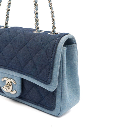 Chanel Cross Body Flap Bag in Navy, Canvas — Alternate View 16