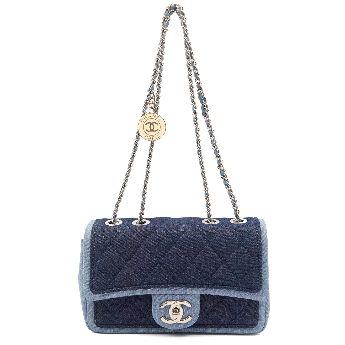 Chanel Cross Body Flap Bag in Navy, Canvas — Alternate View 20