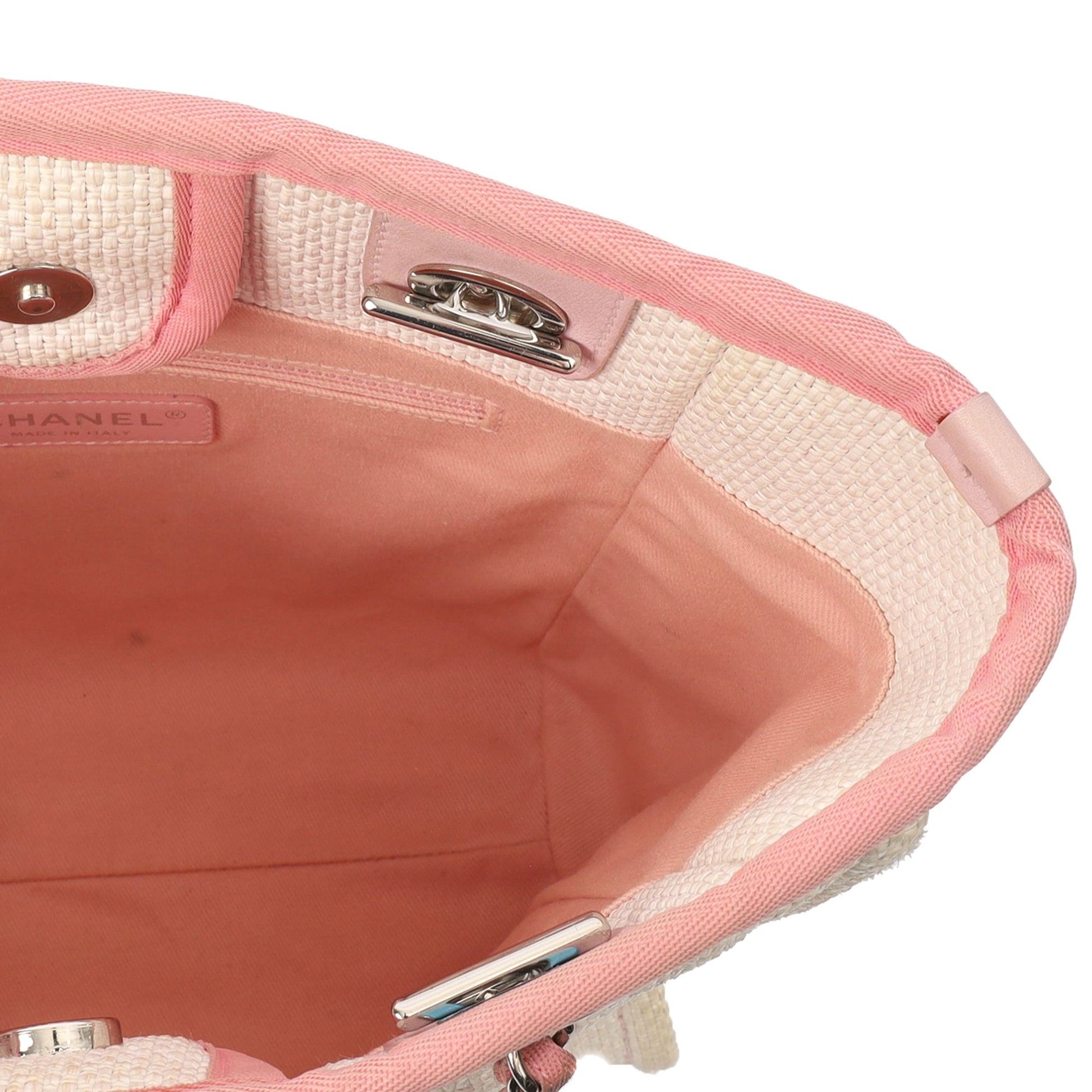 Chanel Tote Deauville Tote - Small in Pink, Fabric — Alternate View 16