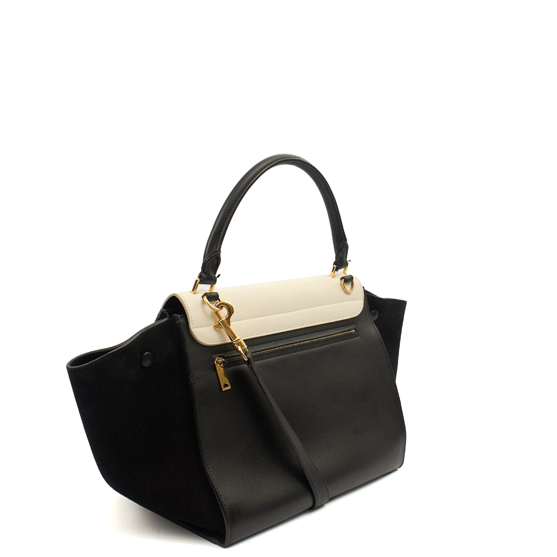 Celine Tote Trapeze - Medium in Black, Leather — Alternate View 8