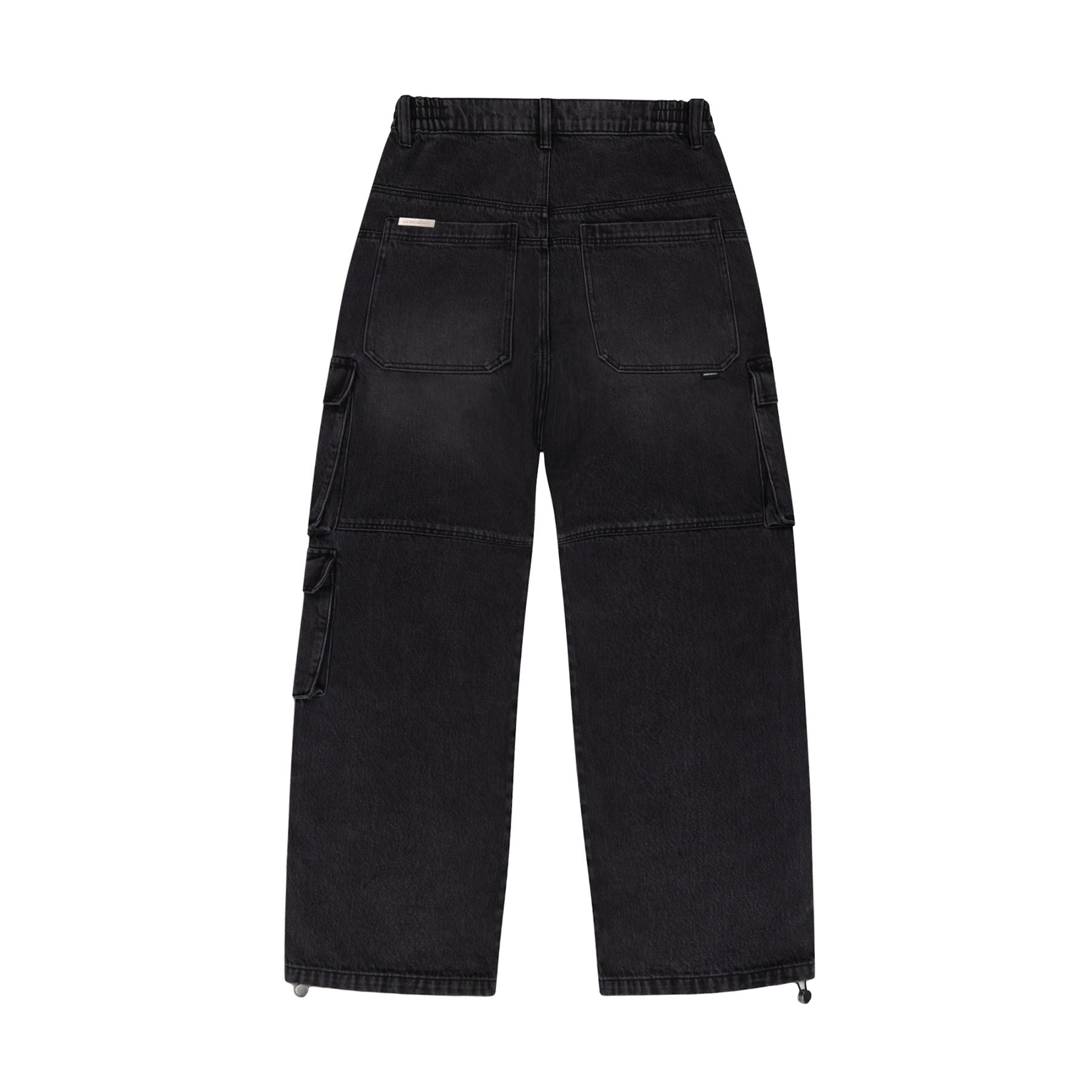 Unknown Black Striped Denim Cargos — XXS — Side View