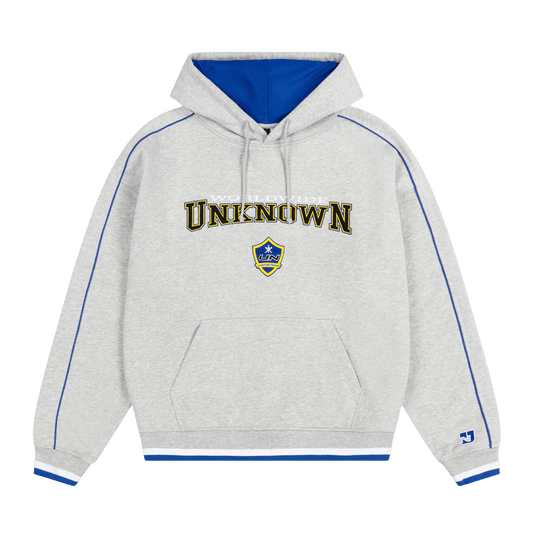 Unknown College Hoodie 'Grey' — XXS — Front View