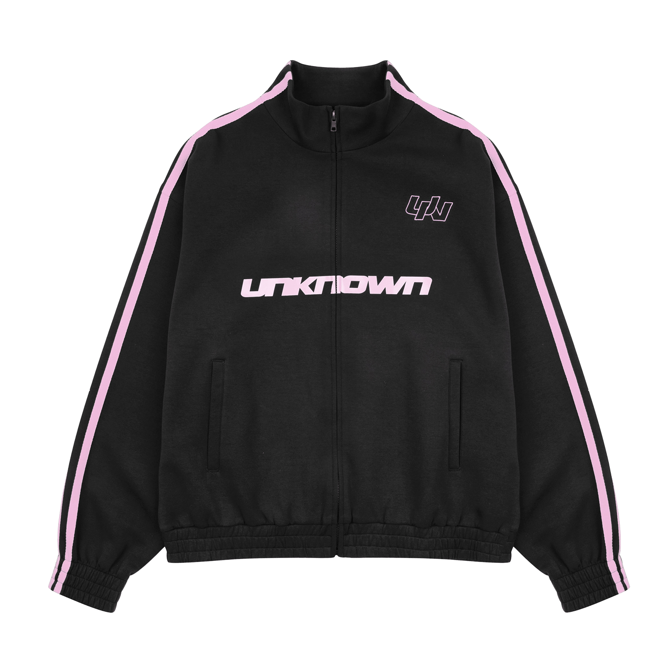 Unknown Pink Stripe Track Top — XXS — Front View