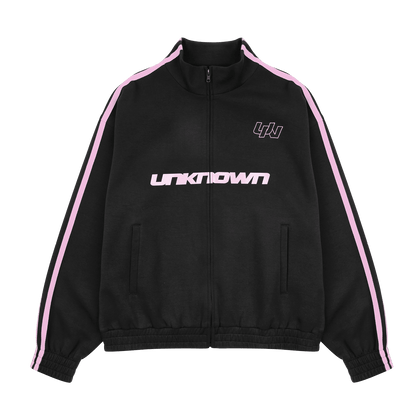 Unknown Pink Stripe Track Top — XXS — Front View