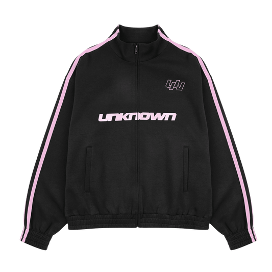 Unknown Pink Stripe Track Top — XXS — Front View