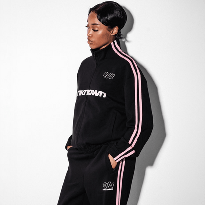 Unknown Pink Stripe Track Top — XXS — Back View
